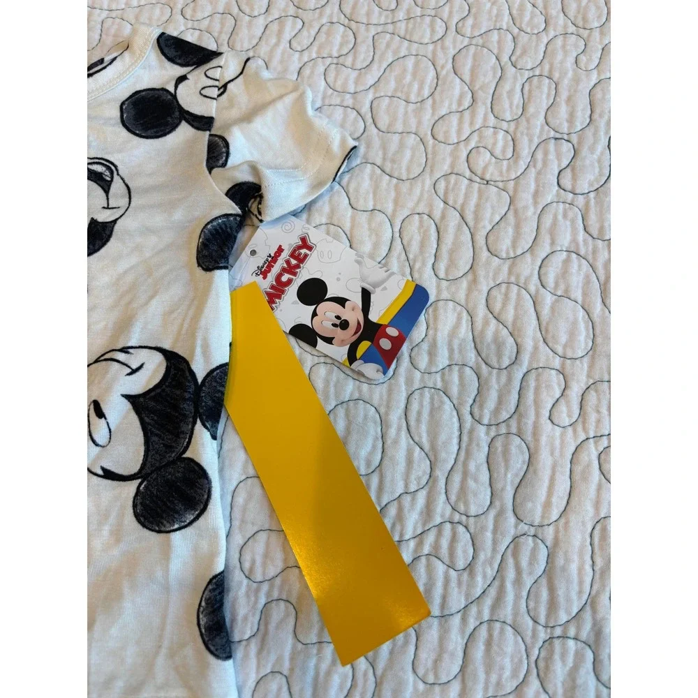 Disney Junior Mickey Mouse‎ Sketch Pajama Set Ivory Black 18 Months